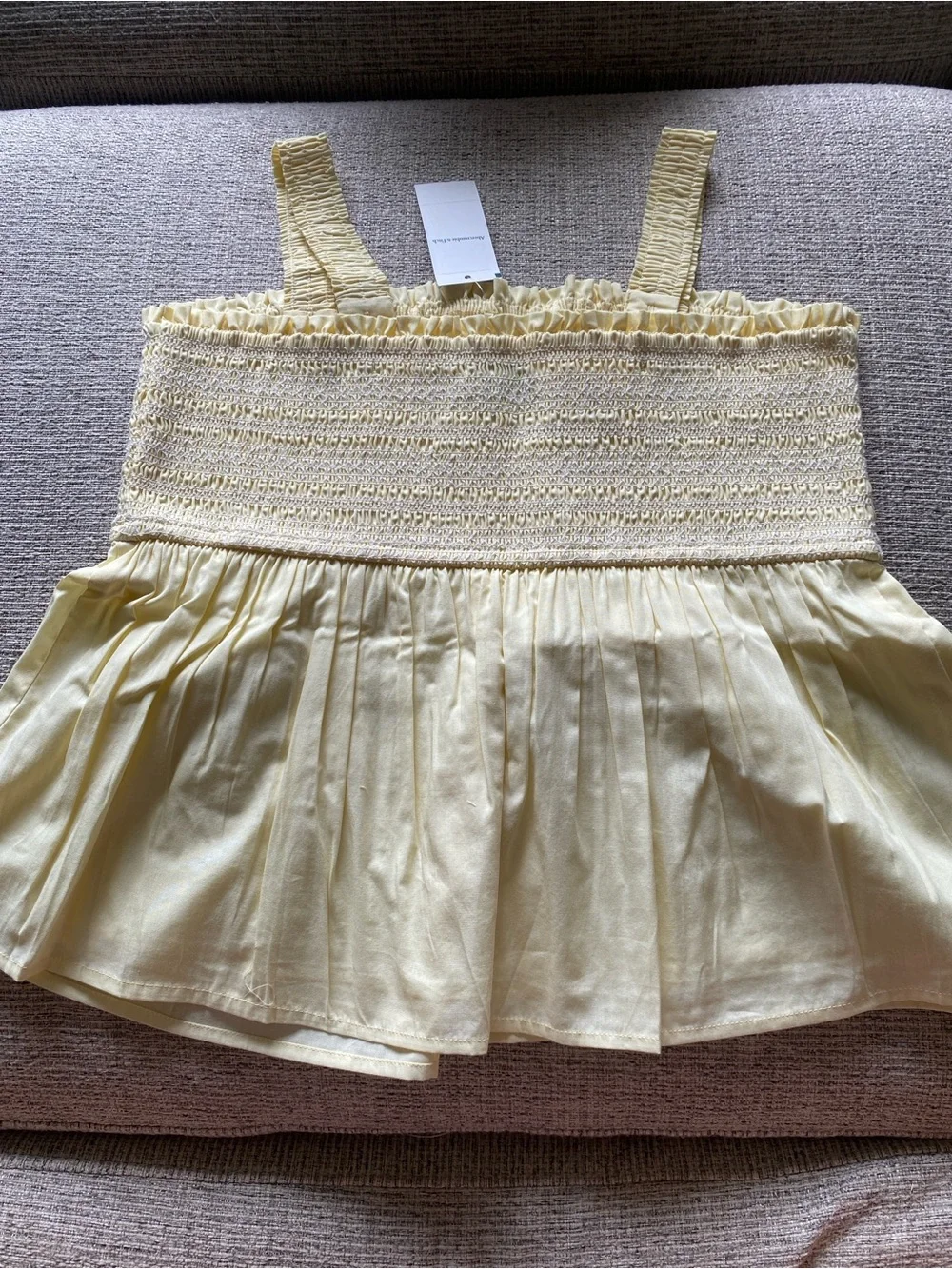 Abercrombie and Fitch 2-in1 Convertible Tank Top in Soft Yellow - Picture 9 of 9